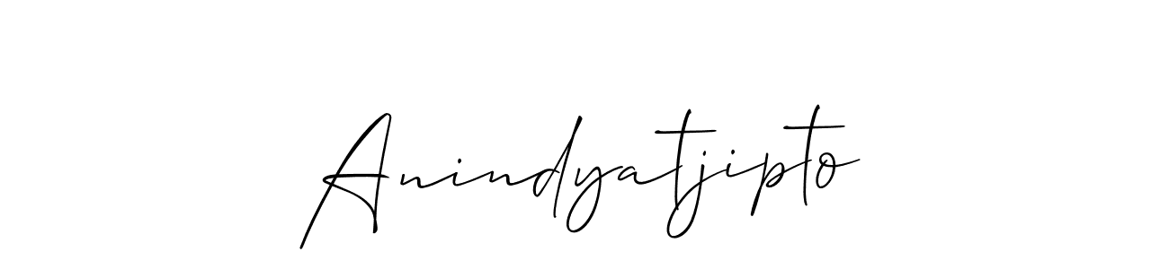 How to make Anindyatjipto signature? Allison_Script is a professional autograph style. Create handwritten signature for Anindyatjipto name. Anindyatjipto signature style 2 images and pictures png