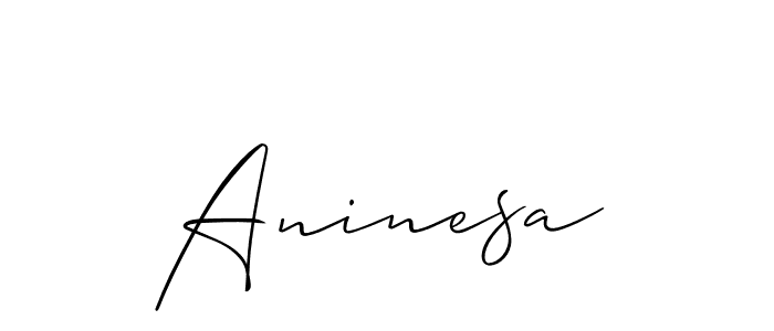 You should practise on your own different ways (Allison_Script) to write your name (Aninesa) in signature. don't let someone else do it for you. Aninesa signature style 2 images and pictures png