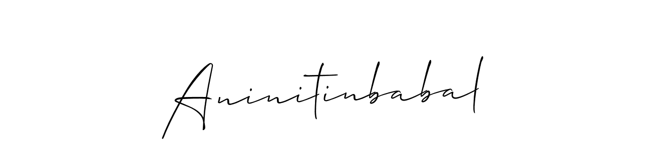 How to make Aninitinbabal name signature. Use Allison_Script style for creating short signs online. This is the latest handwritten sign. Aninitinbabal signature style 2 images and pictures png