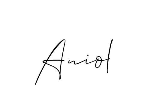 Also You can easily find your signature by using the search form. We will create Aniol name handwritten signature images for you free of cost using Allison_Script sign style. Aniol signature style 2 images and pictures png