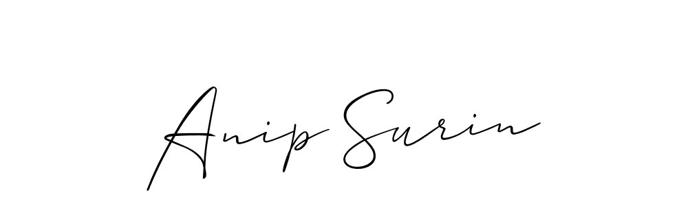 Also You can easily find your signature by using the search form. We will create Anip Surin name handwritten signature images for you free of cost using Allison_Script sign style. Anip Surin signature style 2 images and pictures png