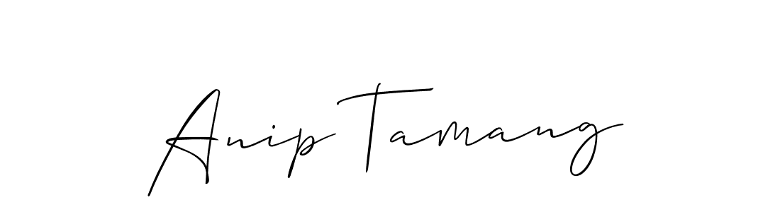 Make a short Anip Tamang signature style. Manage your documents anywhere anytime using Allison_Script. Create and add eSignatures, submit forms, share and send files easily. Anip Tamang signature style 2 images and pictures png