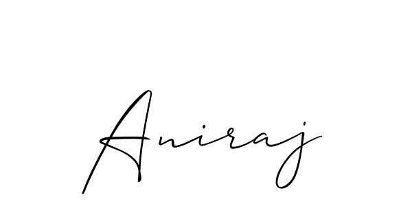 Create a beautiful signature design for name Aniraj. With this signature (Allison_Script) fonts, you can make a handwritten signature for free. Aniraj signature style 2 images and pictures png