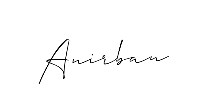 Design your own signature with our free online signature maker. With this signature software, you can create a handwritten (Allison_Script) signature for name Anirban. Anirban signature style 2 images and pictures png