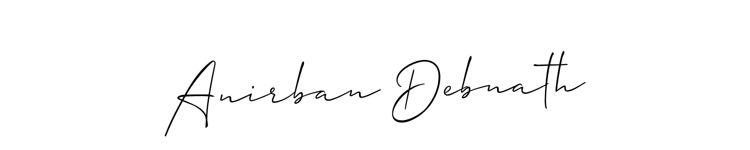 Anirban Debnath stylish signature style. Best Handwritten Sign (Allison_Script) for my name. Handwritten Signature Collection Ideas for my name Anirban Debnath. Anirban Debnath signature style 2 images and pictures png