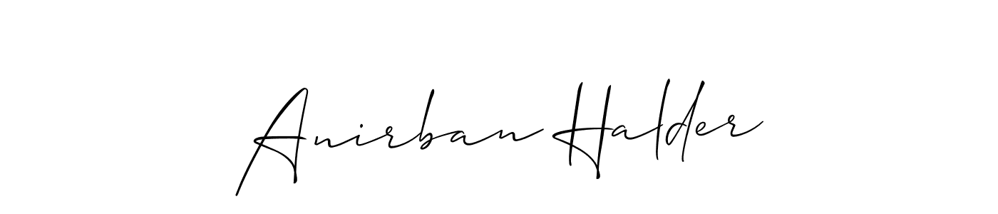if you are searching for the best signature style for your name Anirban Halder. so please give up your signature search. here we have designed multiple signature styles  using Allison_Script. Anirban Halder signature style 2 images and pictures png