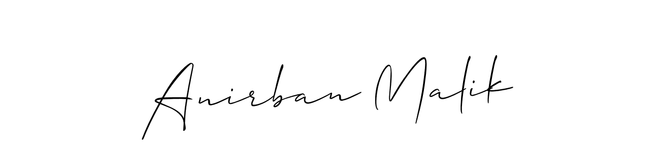 Make a short Anirban Malik signature style. Manage your documents anywhere anytime using Allison_Script. Create and add eSignatures, submit forms, share and send files easily. Anirban Malik signature style 2 images and pictures png