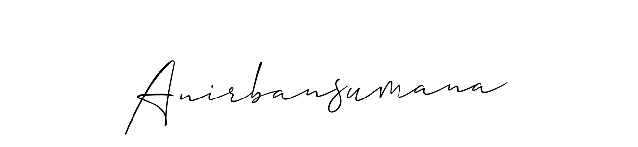 Create a beautiful signature design for name Anirbansumana. With this signature (Allison_Script) fonts, you can make a handwritten signature for free. Anirbansumana signature style 2 images and pictures png