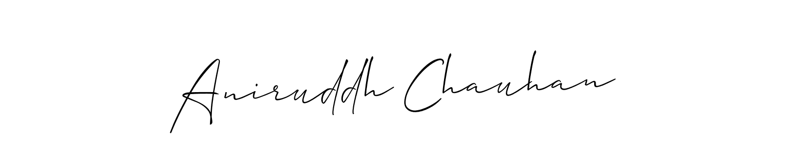 How to make Aniruddh Chauhan name signature. Use Allison_Script style for creating short signs online. This is the latest handwritten sign. Aniruddh Chauhan signature style 2 images and pictures png