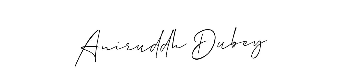 Create a beautiful signature design for name Aniruddh Dubey. With this signature (Allison_Script) fonts, you can make a handwritten signature for free. Aniruddh Dubey signature style 2 images and pictures png