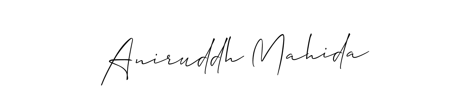 How to make Aniruddh Mahida signature? Allison_Script is a professional autograph style. Create handwritten signature for Aniruddh Mahida name. Aniruddh Mahida signature style 2 images and pictures png