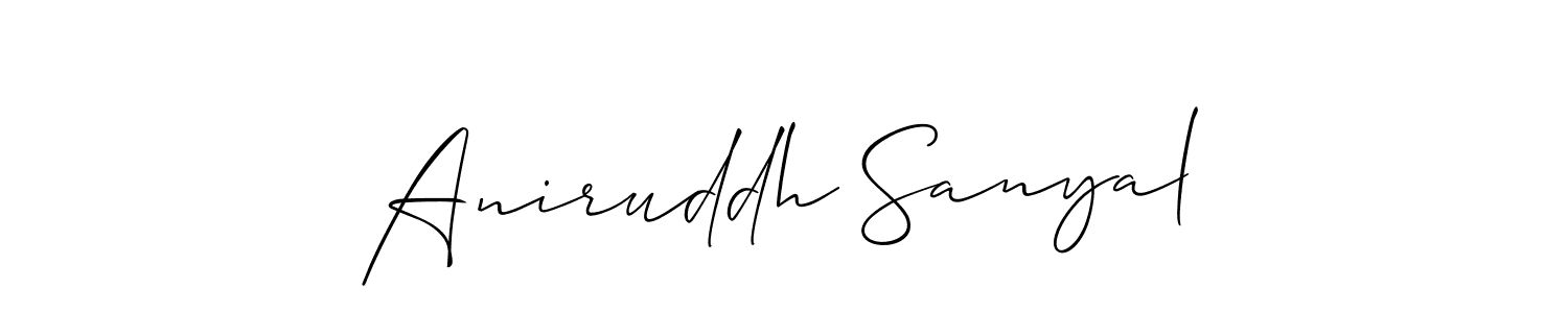 Make a short Aniruddh Sanyal signature style. Manage your documents anywhere anytime using Allison_Script. Create and add eSignatures, submit forms, share and send files easily. Aniruddh Sanyal signature style 2 images and pictures png