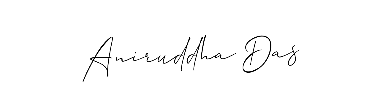 How to make Aniruddha Das signature? Allison_Script is a professional autograph style. Create handwritten signature for Aniruddha Das name. Aniruddha Das signature style 2 images and pictures png