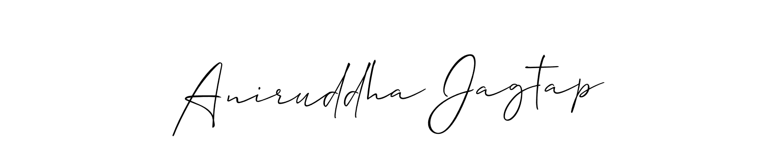 How to Draw Aniruddha Jagtap signature style? Allison_Script is a latest design signature styles for name Aniruddha Jagtap. Aniruddha Jagtap signature style 2 images and pictures png