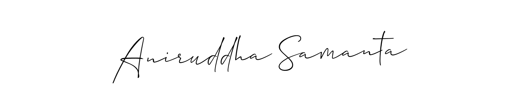 Aniruddha Samanta stylish signature style. Best Handwritten Sign (Allison_Script) for my name. Handwritten Signature Collection Ideas for my name Aniruddha Samanta. Aniruddha Samanta signature style 2 images and pictures png