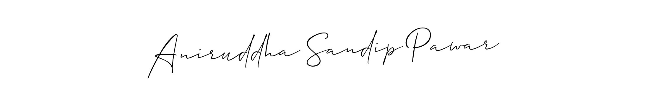 Create a beautiful signature design for name Aniruddha Sandip Pawar. With this signature (Allison_Script) fonts, you can make a handwritten signature for free. Aniruddha Sandip Pawar signature style 2 images and pictures png