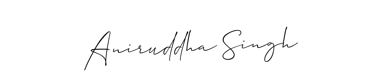 Create a beautiful signature design for name Aniruddha Singh. With this signature (Allison_Script) fonts, you can make a handwritten signature for free. Aniruddha Singh signature style 2 images and pictures png