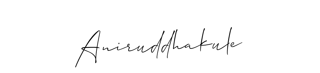 if you are searching for the best signature style for your name Aniruddhakule. so please give up your signature search. here we have designed multiple signature styles  using Allison_Script. Aniruddhakule signature style 2 images and pictures png