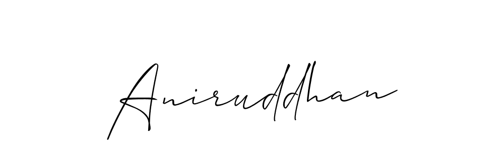 Also we have Aniruddhan name is the best signature style. Create professional handwritten signature collection using Allison_Script autograph style. Aniruddhan signature style 2 images and pictures png