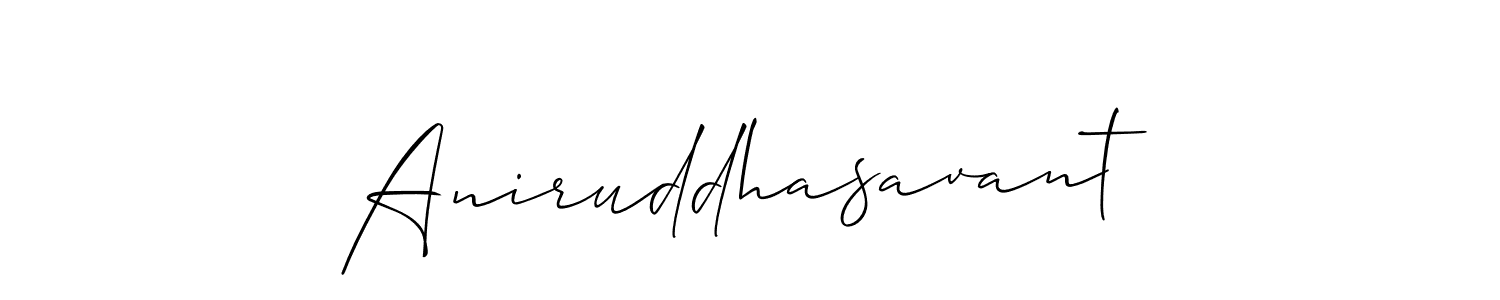 Make a beautiful signature design for name Aniruddhasavant. With this signature (Allison_Script) style, you can create a handwritten signature for free. Aniruddhasavant signature style 2 images and pictures png