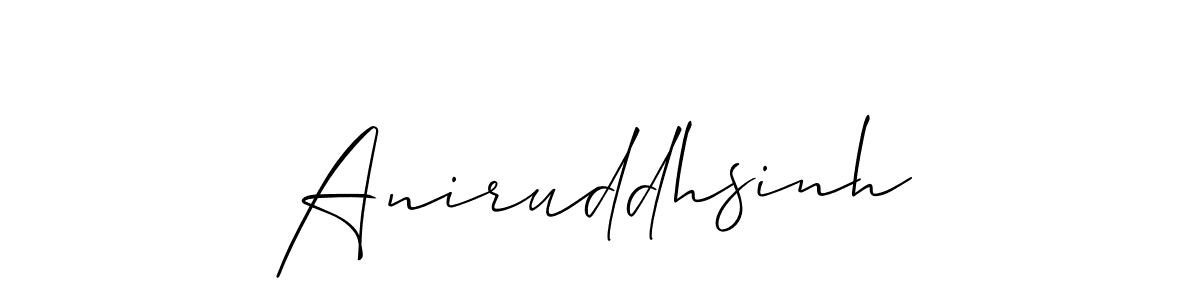 Make a beautiful signature design for name Aniruddhsinh. With this signature (Allison_Script) style, you can create a handwritten signature for free. Aniruddhsinh signature style 2 images and pictures png
