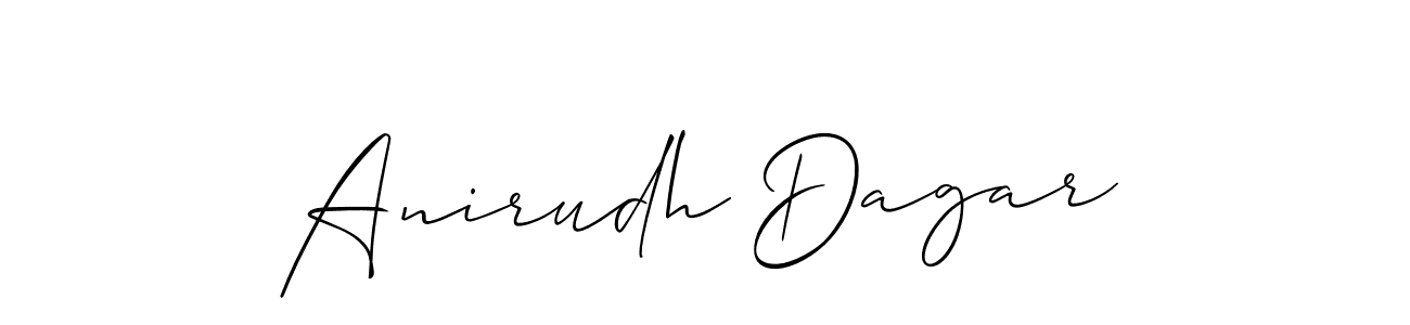 Allison_Script is a professional signature style that is perfect for those who want to add a touch of class to their signature. It is also a great choice for those who want to make their signature more unique. Get Anirudh Dagar name to fancy signature for free. Anirudh Dagar signature style 2 images and pictures png