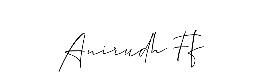 Design your own signature with our free online signature maker. With this signature software, you can create a handwritten (Allison_Script) signature for name Anirudh Ff. Anirudh Ff signature style 2 images and pictures png