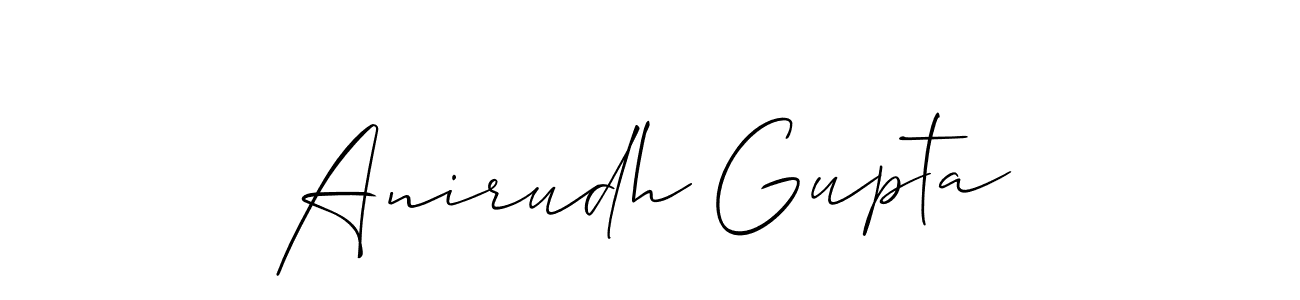How to make Anirudh Gupta signature? Allison_Script is a professional autograph style. Create handwritten signature for Anirudh Gupta name. Anirudh Gupta signature style 2 images and pictures png