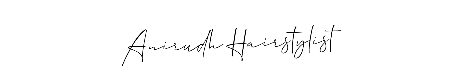 Make a beautiful signature design for name Anirudh Hairstylist. With this signature (Allison_Script) style, you can create a handwritten signature for free. Anirudh Hairstylist signature style 2 images and pictures png