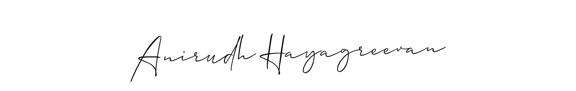 You should practise on your own different ways (Allison_Script) to write your name (Anirudh Hayagreevan) in signature. don't let someone else do it for you. Anirudh Hayagreevan signature style 2 images and pictures png