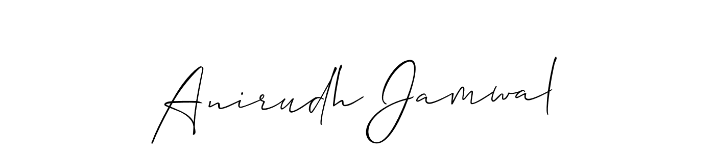 The best way (Allison_Script) to make a short signature is to pick only two or three words in your name. The name Anirudh Jamwal include a total of six letters. For converting this name. Anirudh Jamwal signature style 2 images and pictures png