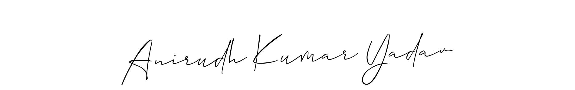 Also we have Anirudh Kumar Yadav name is the best signature style. Create professional handwritten signature collection using Allison_Script autograph style. Anirudh Kumar Yadav signature style 2 images and pictures png
