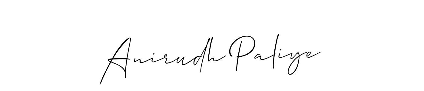 Design your own signature with our free online signature maker. With this signature software, you can create a handwritten (Allison_Script) signature for name Anirudh Paliye. Anirudh Paliye signature style 2 images and pictures png