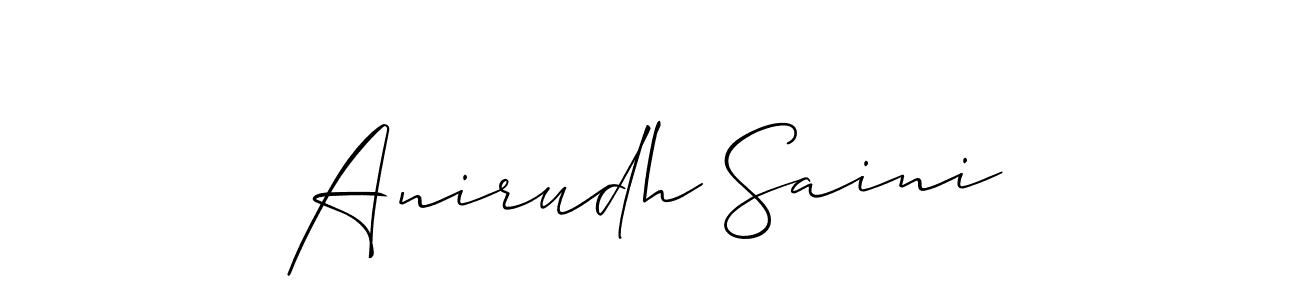 Make a short Anirudh Saini signature style. Manage your documents anywhere anytime using Allison_Script. Create and add eSignatures, submit forms, share and send files easily. Anirudh Saini signature style 2 images and pictures png