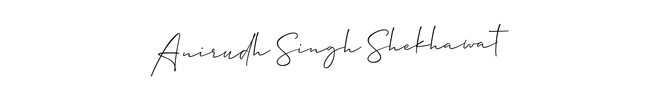 Create a beautiful signature design for name Anirudh Singh Shekhawat. With this signature (Allison_Script) fonts, you can make a handwritten signature for free. Anirudh Singh Shekhawat signature style 2 images and pictures png