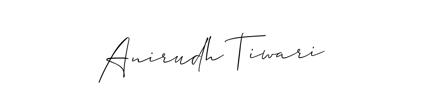 Create a beautiful signature design for name Anirudh Tiwari. With this signature (Allison_Script) fonts, you can make a handwritten signature for free. Anirudh Tiwari signature style 2 images and pictures png