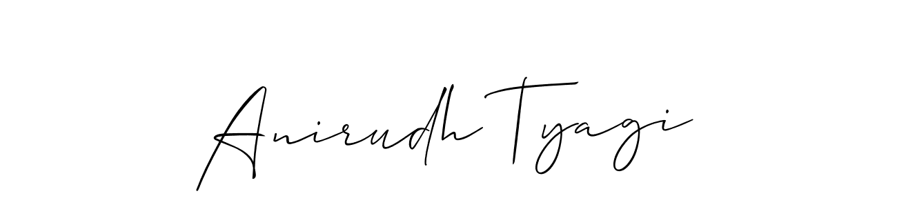 Create a beautiful signature design for name Anirudh Tyagi. With this signature (Allison_Script) fonts, you can make a handwritten signature for free. Anirudh Tyagi signature style 2 images and pictures png