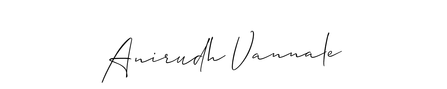 Also we have Anirudh Vannale name is the best signature style. Create professional handwritten signature collection using Allison_Script autograph style. Anirudh Vannale signature style 2 images and pictures png