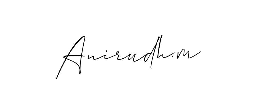 Also You can easily find your signature by using the search form. We will create Anirudh.m name handwritten signature images for you free of cost using Allison_Script sign style. Anirudh.m signature style 2 images and pictures png