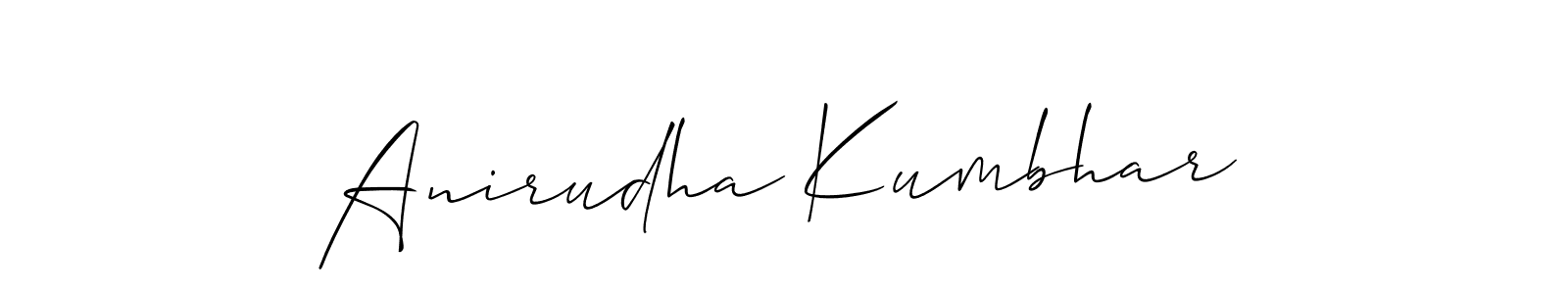 Best and Professional Signature Style for Anirudha Kumbhar. Allison_Script Best Signature Style Collection. Anirudha Kumbhar signature style 2 images and pictures png