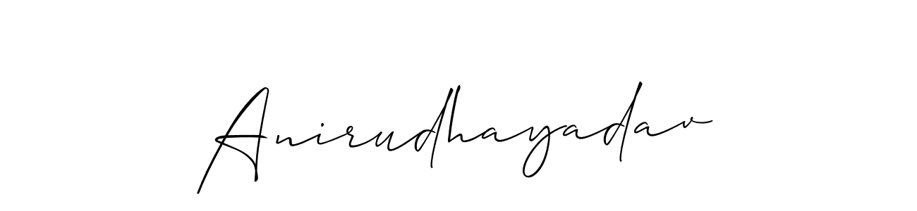 How to Draw Anirudhayadav signature style? Allison_Script is a latest design signature styles for name Anirudhayadav. Anirudhayadav signature style 2 images and pictures png