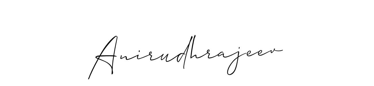 Make a beautiful signature design for name Anirudhrajeev. With this signature (Allison_Script) style, you can create a handwritten signature for free. Anirudhrajeev signature style 2 images and pictures png