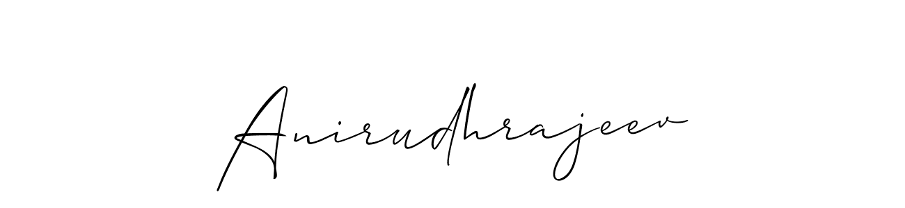 You should practise on your own different ways (Allison_Script) to write your name (Anirudhrajeev) in signature. don't let someone else do it for you. Anirudhrajeev signature style 2 images and pictures png