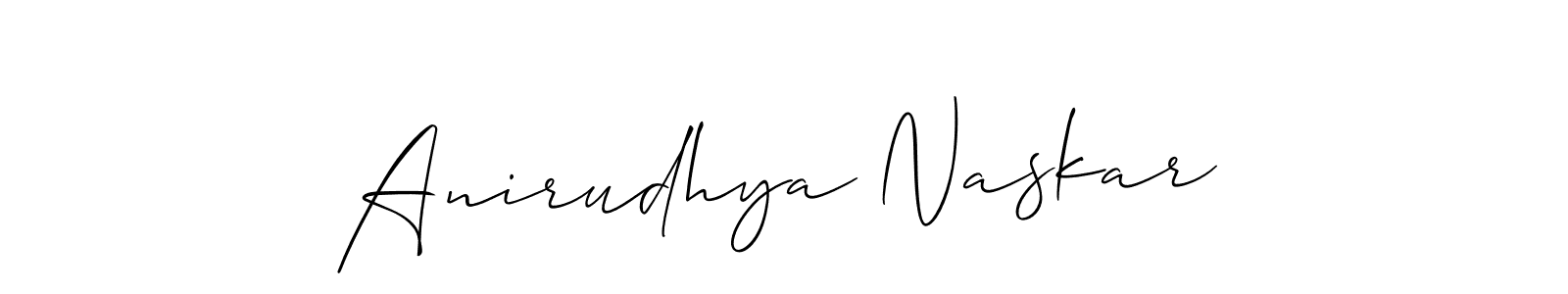 Make a beautiful signature design for name Anirudhya Naskar. With this signature (Allison_Script) style, you can create a handwritten signature for free. Anirudhya Naskar signature style 2 images and pictures png