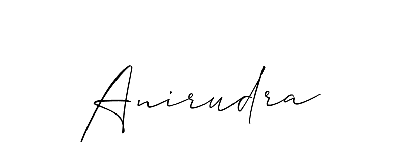 How to make Anirudra name signature. Use Allison_Script style for creating short signs online. This is the latest handwritten sign. Anirudra signature style 2 images and pictures png