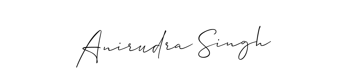 Create a beautiful signature design for name Anirudra Singh. With this signature (Allison_Script) fonts, you can make a handwritten signature for free. Anirudra Singh signature style 2 images and pictures png