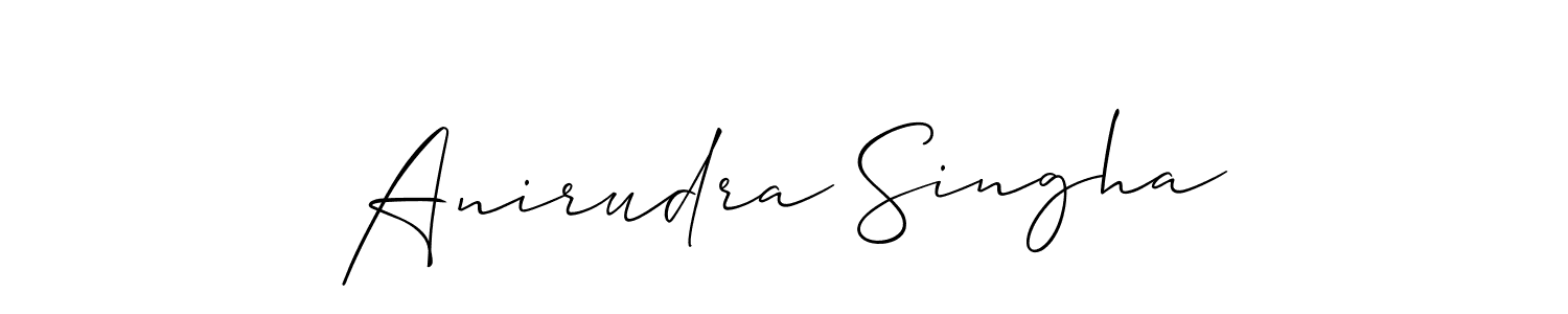 Create a beautiful signature design for name Anirudra Singha. With this signature (Allison_Script) fonts, you can make a handwritten signature for free. Anirudra Singha signature style 2 images and pictures png