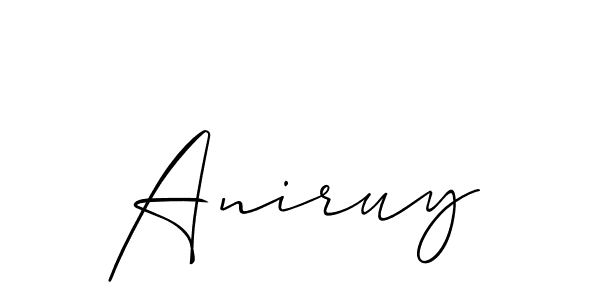 if you are searching for the best signature style for your name Aniruy. so please give up your signature search. here we have designed multiple signature styles  using Allison_Script. Aniruy signature style 2 images and pictures png