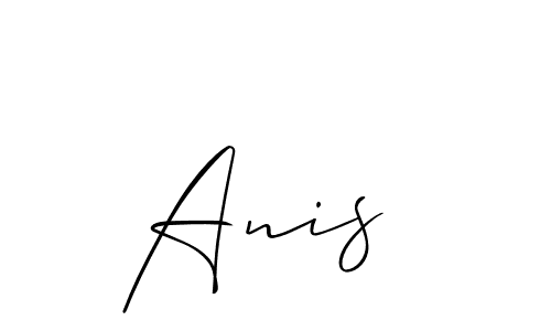 How to make Anis  name signature. Use Allison_Script style for creating short signs online. This is the latest handwritten sign. Anis  signature style 2 images and pictures png