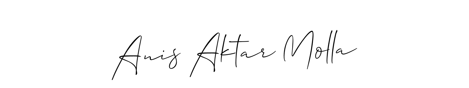 How to make Anis Aktar Molla signature? Allison_Script is a professional autograph style. Create handwritten signature for Anis Aktar Molla name. Anis Aktar Molla signature style 2 images and pictures png